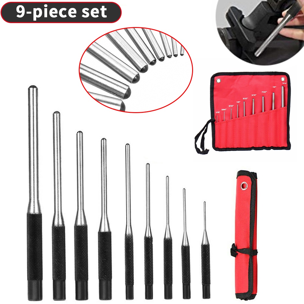 9pcs Heavy Duty Steel Roll Pin Punch Tools Set For Pistol Building Removing Shopee Philippines