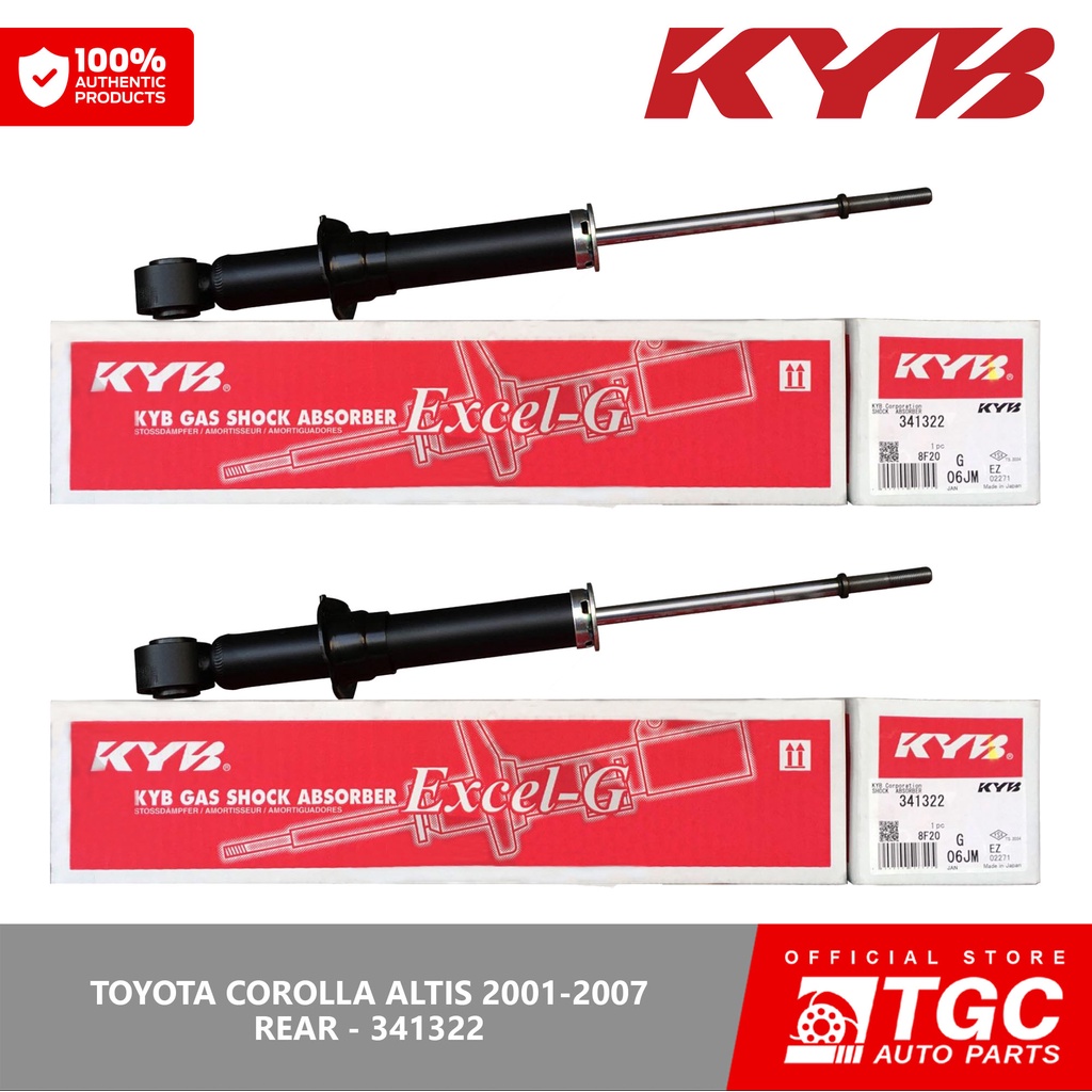 KYB KAYABA Excel G Rear Shock Absorber Toyota Corolla Altis 2001 - 2007 ...