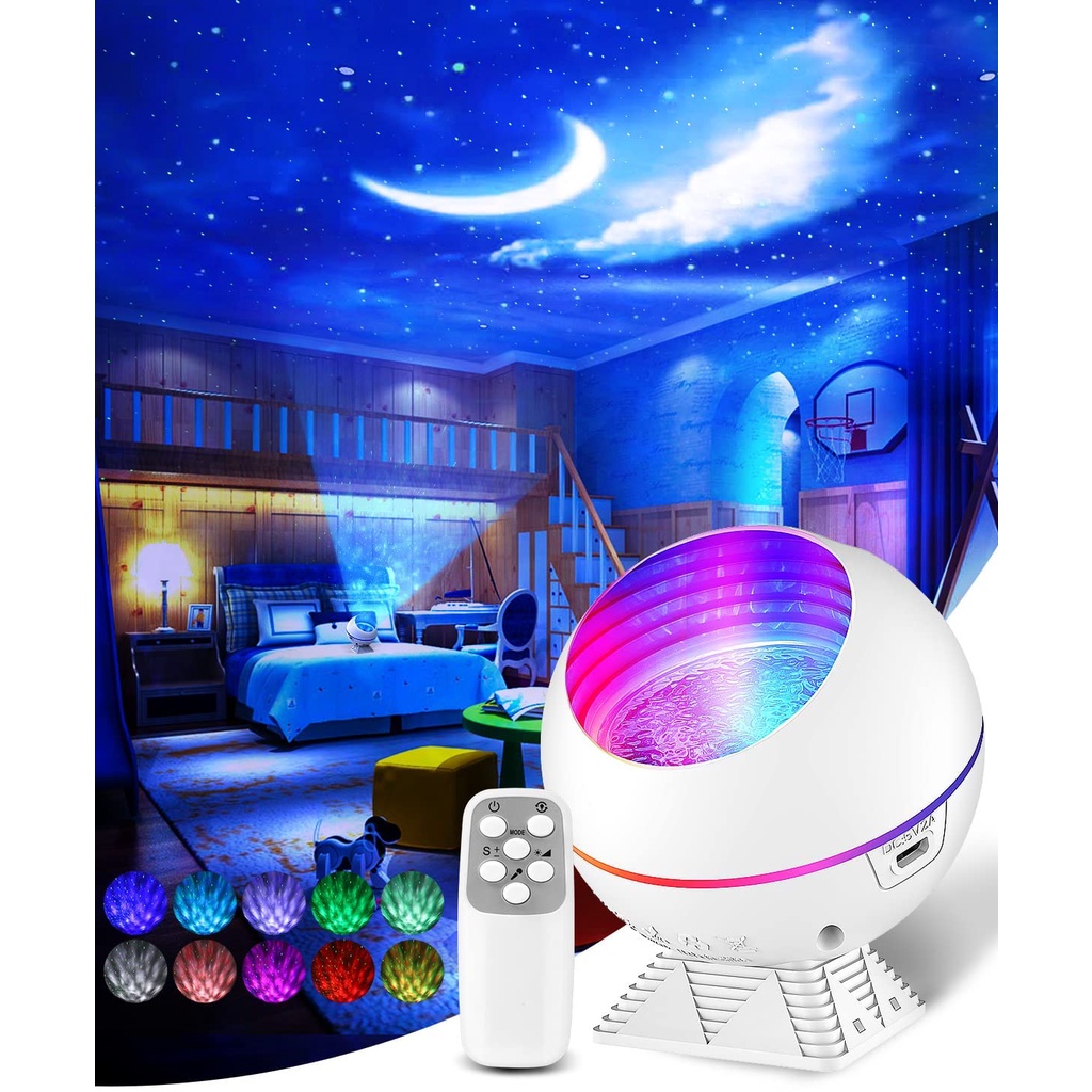 Star Projector Night Light, Dimmable Galaxy Star Light Projector Remote  Control