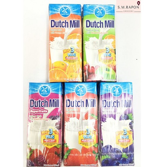 Food & Beverageↂ♈ Dutch Mill Flavored Yoghurt Milk 180mL Shopee