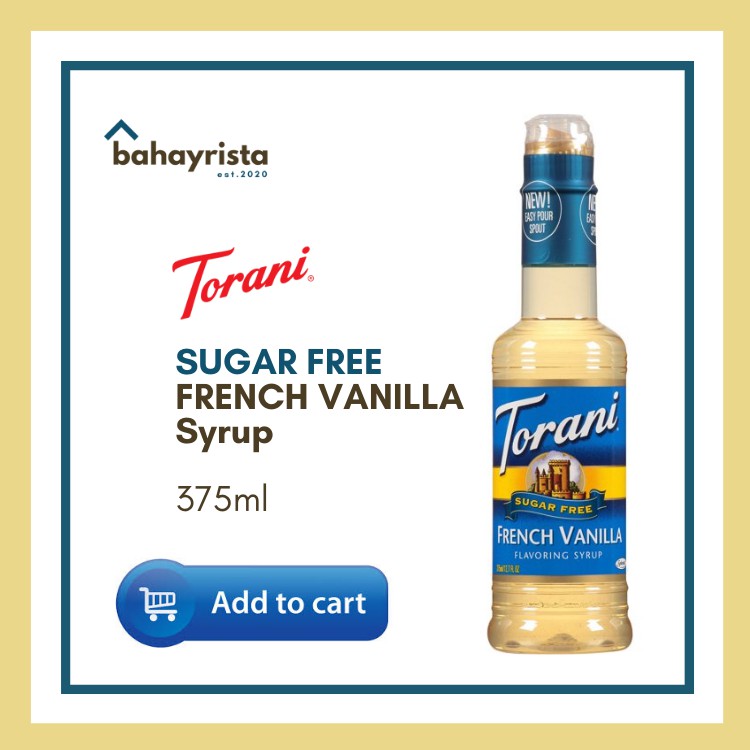 Torani SUGAR FREE FRENCH VANILLA Syrup 375ml (best by 01/23/2025 ...