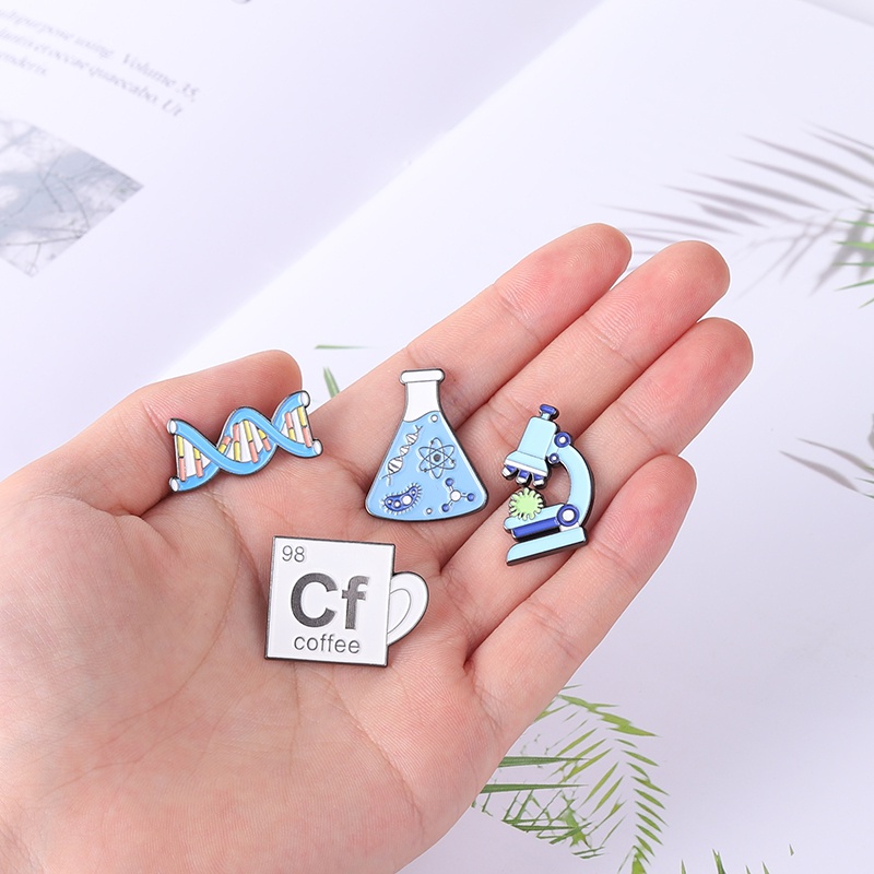 Creative Science Enamel Pin Microscope Pin DNA Pin Biological ...