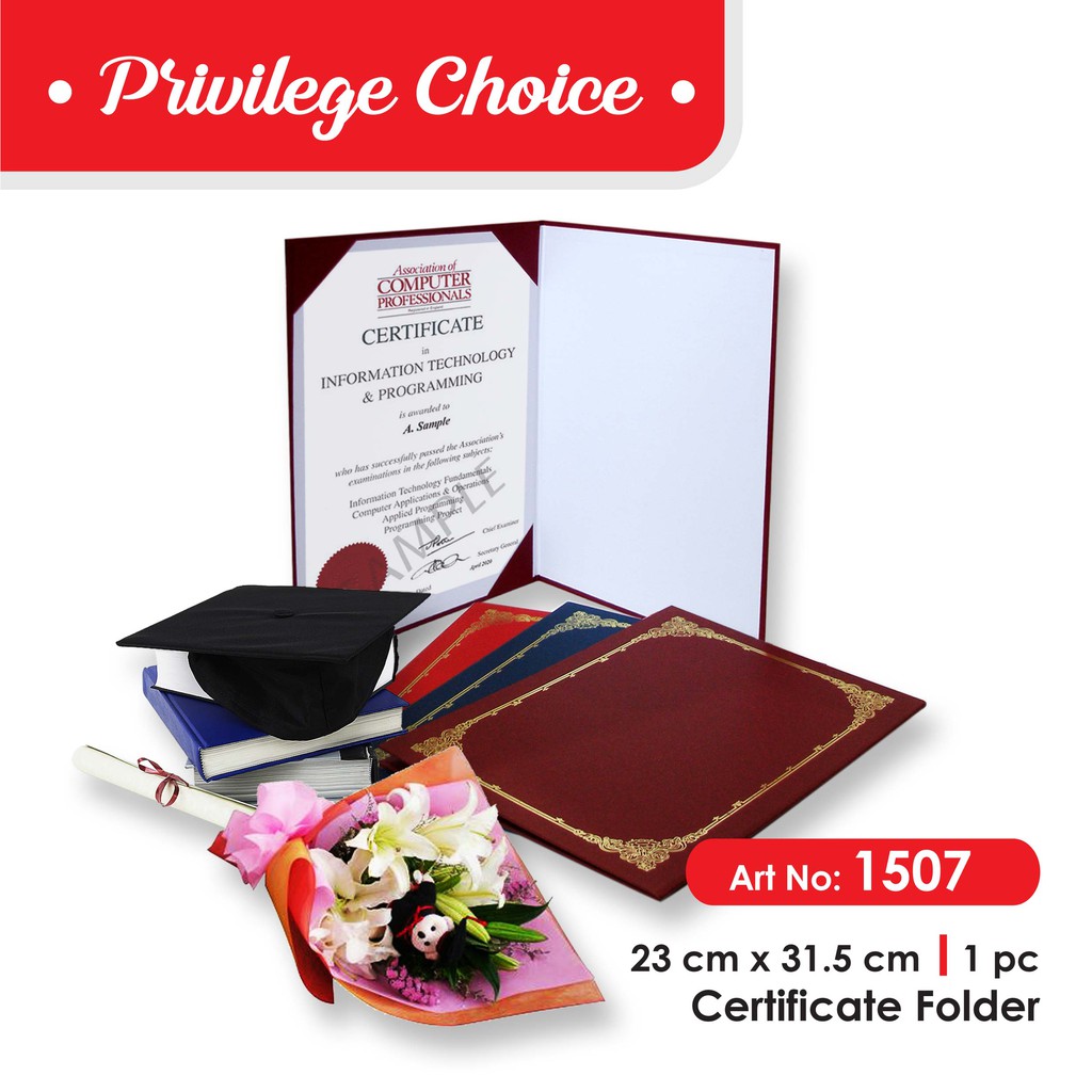 1507 A4 Certificate Folder / Certificate Holder / Sijil Folder