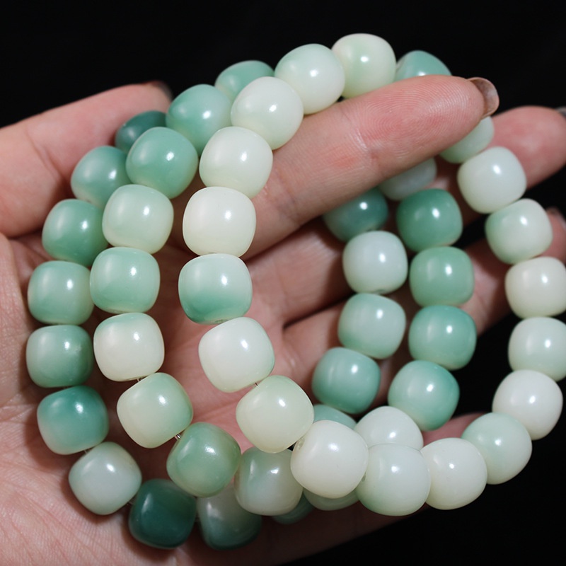 Gradient Bodhi root hand string around the finger soft spot green yin ...