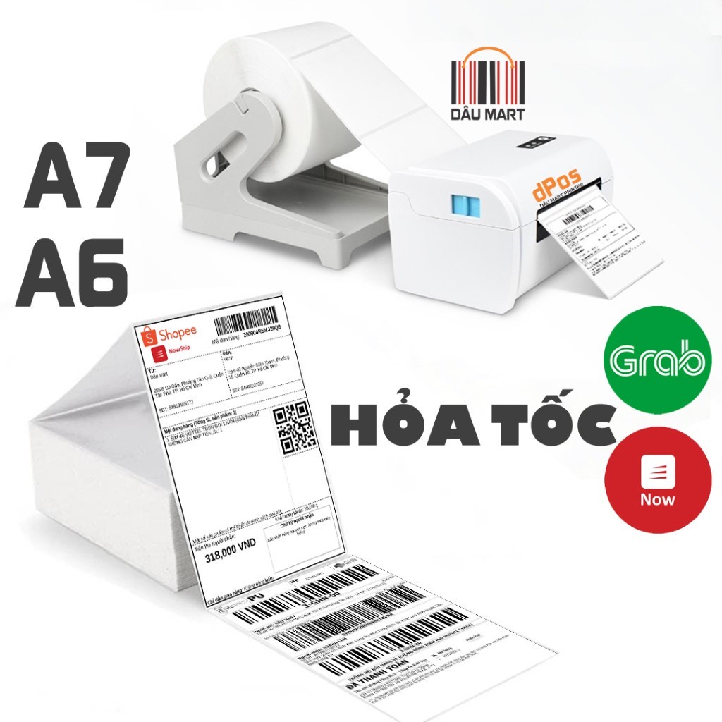 E-commerce order printing paper Shipping stamp A6 A7 for dPos DT426B ...