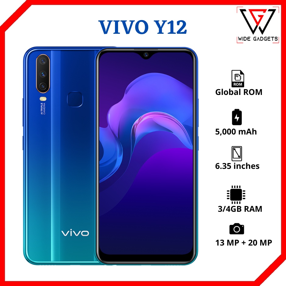 Vivo Y12 Global Version 4GB RAM + 64GB ROM / Triple Camera / 5000mAh ...
