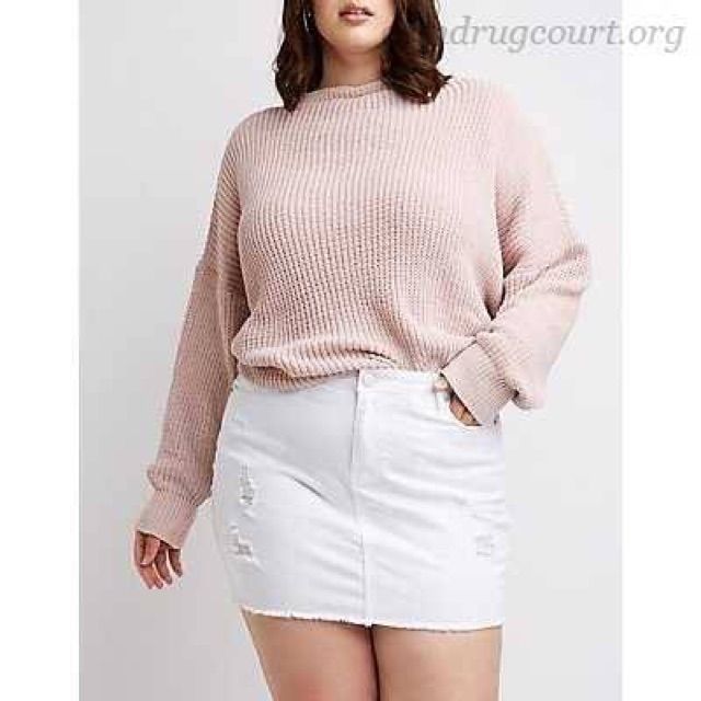 Plus size best sale white denim skirt