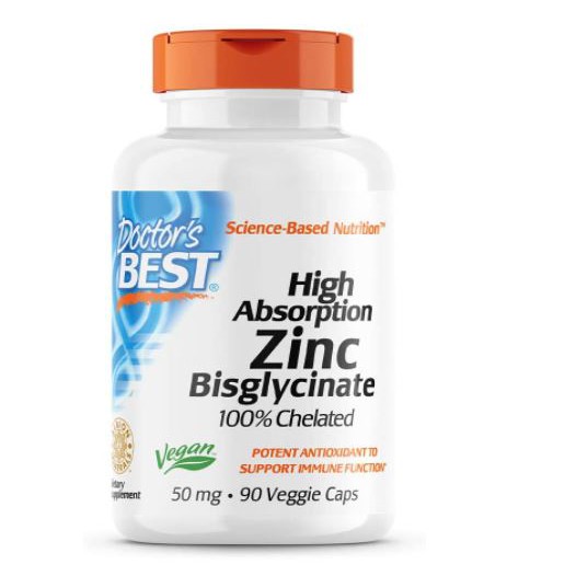 100 Chelated Zinc Bisglycinate Supplement 50 mg by Doctor's Best