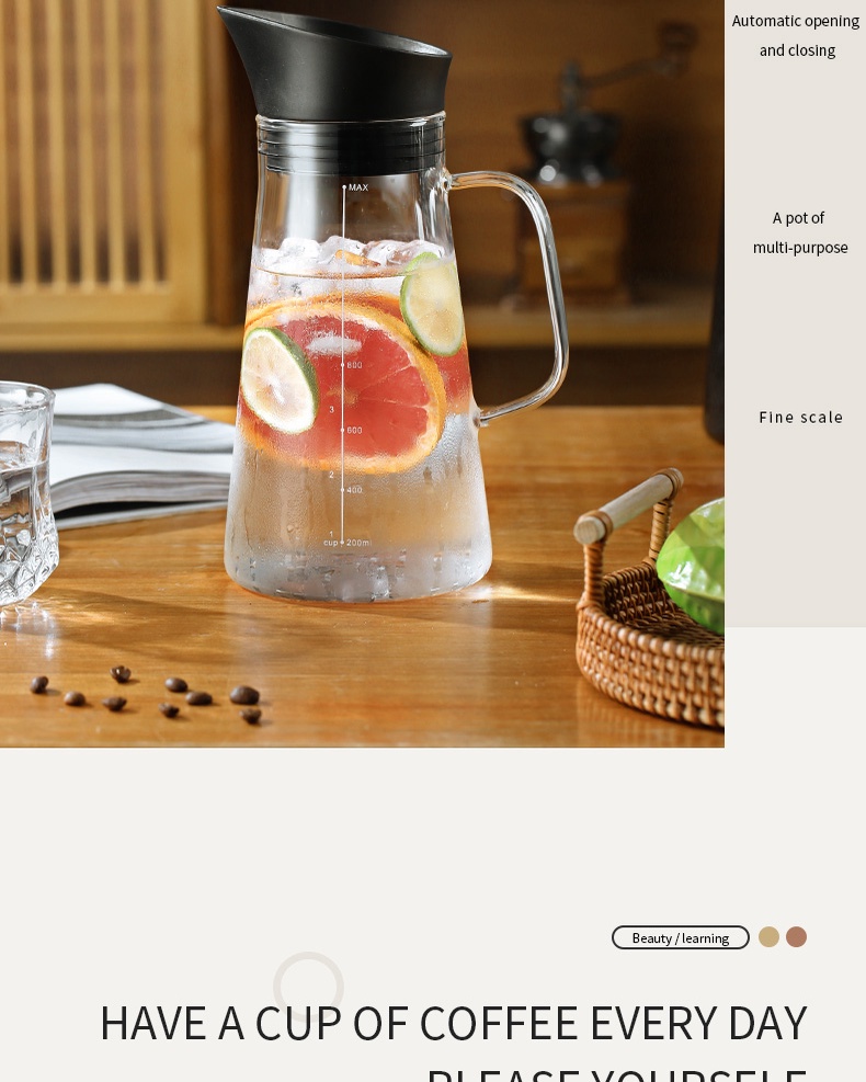 BINCOO Cold Extraction Pot with Filter Ice Drop Brewing Kettle Glass ...