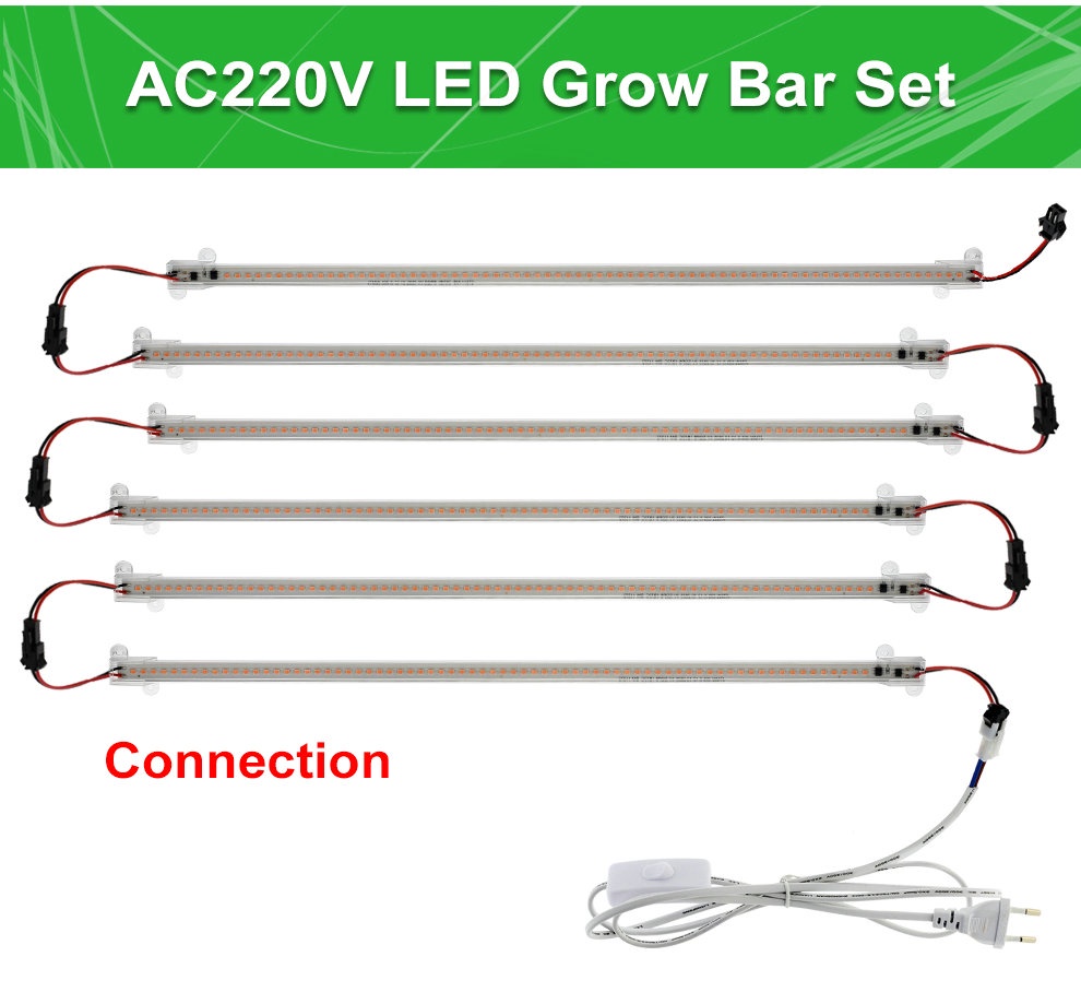 AC220V LED Led Grow Light Strips Phyto lamp Full Spectrum Waterproof ...