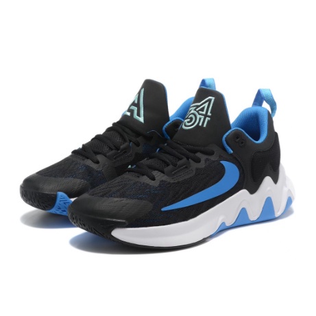 Blue black and white basketball outlet shoes