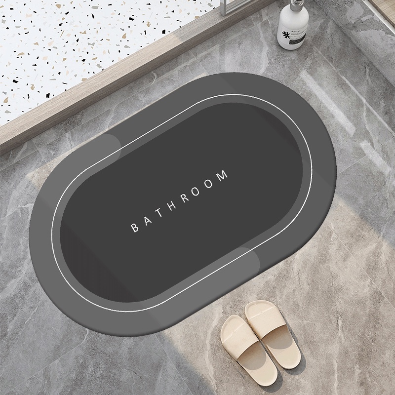 Anti Slip Bath Mat Bathroom Floor Mat Absorbent Drying BathroomMat ...