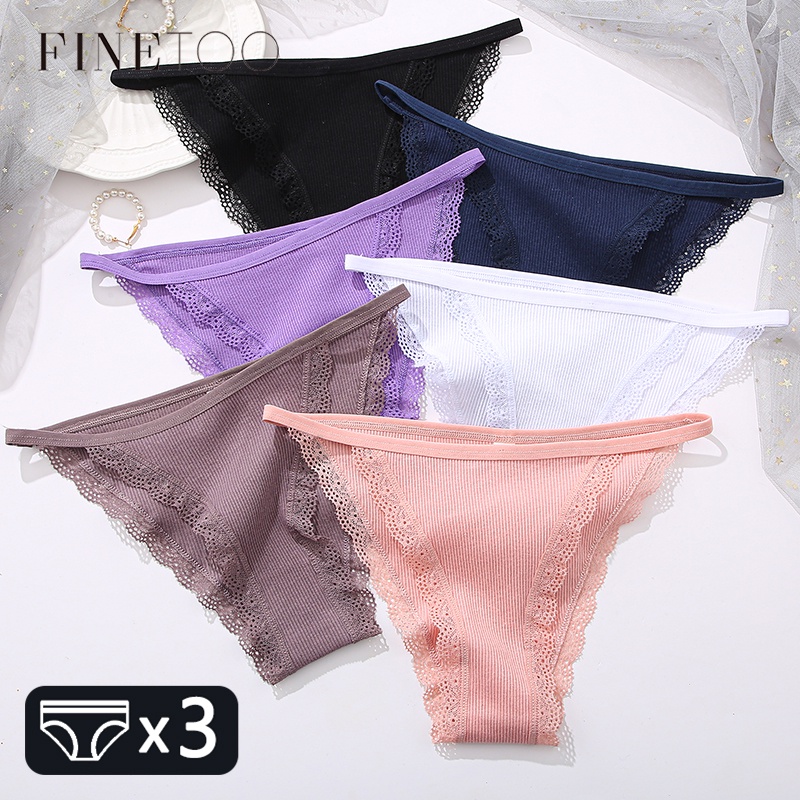 3pcs/Pack! Sexy Women Lace Panties Underwear Lace Briefs S M L XL Women  Underwear