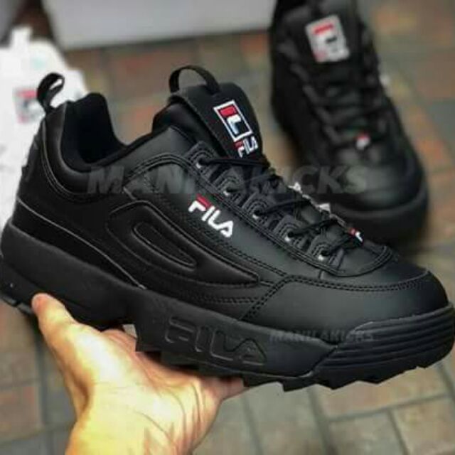 Fila black rubber shoes online