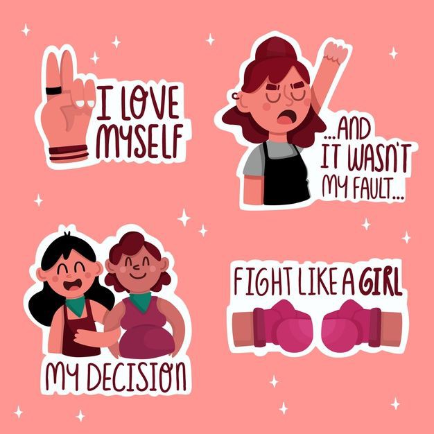 Feminist Girl Power Fight Pink Stickers Wholesale sticker supplier 