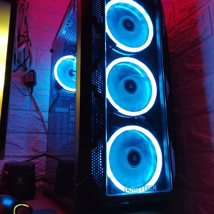 G STORM Dual Ring ICE BLUE | RAINBOW LED Fan 120mm PC CPU Computer Case ...