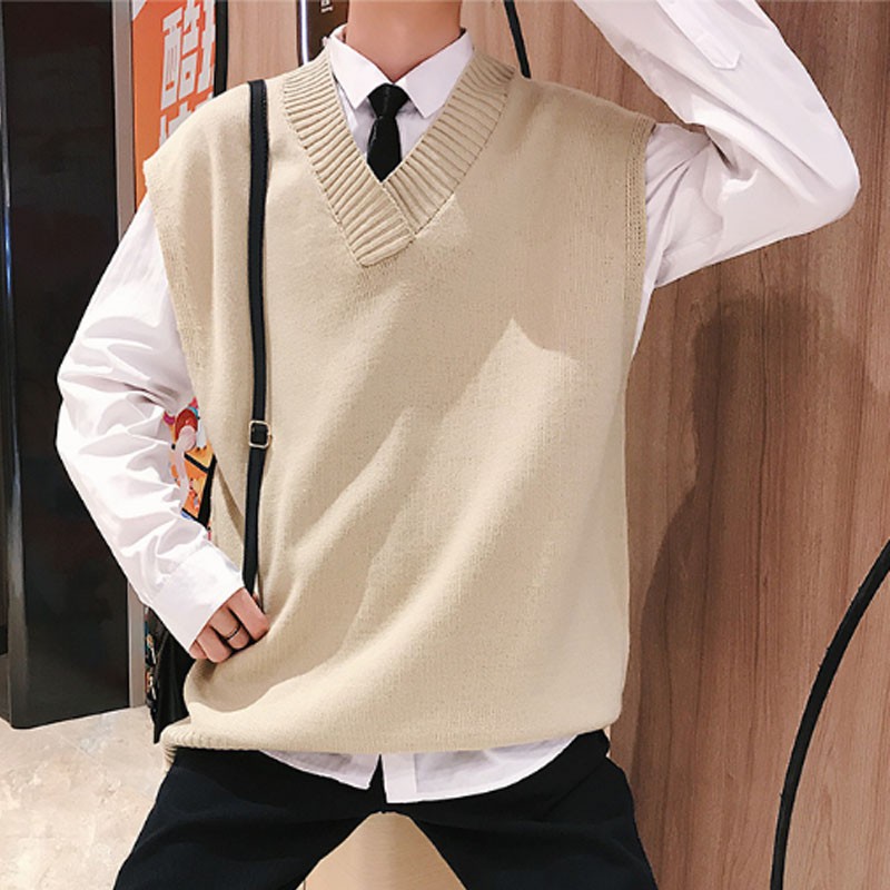 Ready Stock】11 Style Unisex Korean Fashion V-neck Knitted Vest