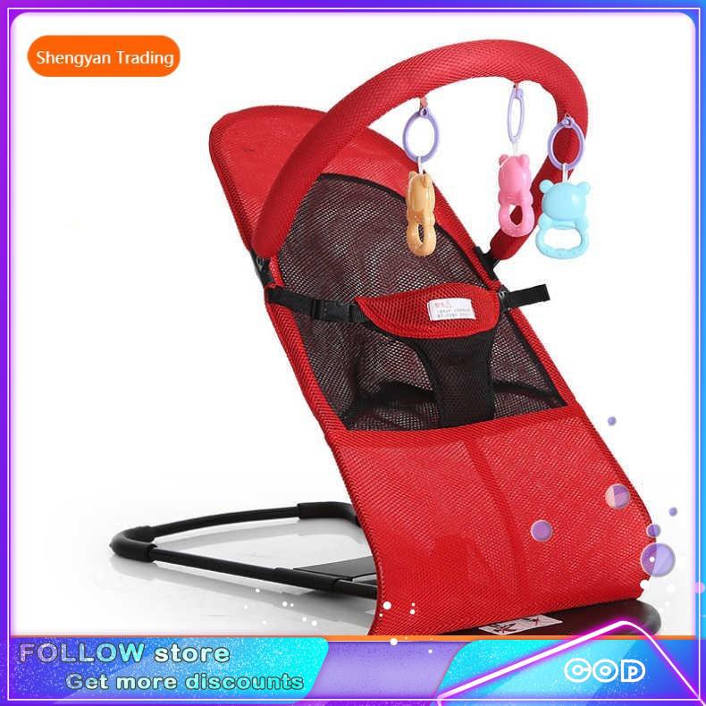 Baby rocking chair to soothe the baby to sleep, cradle bed safe rocking
