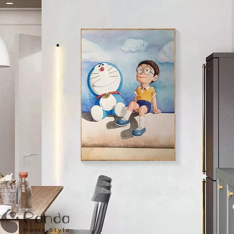 Anime Doraemon Big Bear Doraemon Poster Cartoon Canvas Painting Modern ...