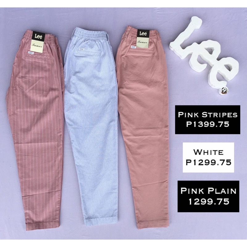 Lee pink sale trousers