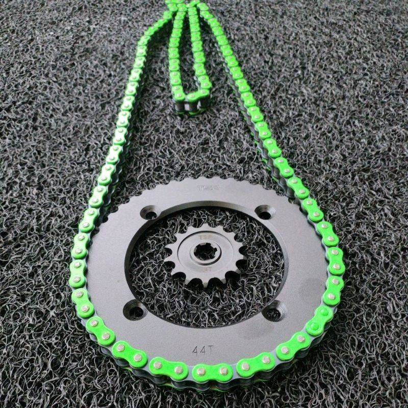 KLX150 SPROCKET AND CHAIN SET GREEN CHAIN HEAVY DUTY 428H Shopee