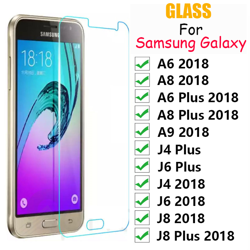 Tempered Glass For Galaxy A7 2018 A9 A6 A8 J8 J6 J4 Plus J7 Pro Core J2