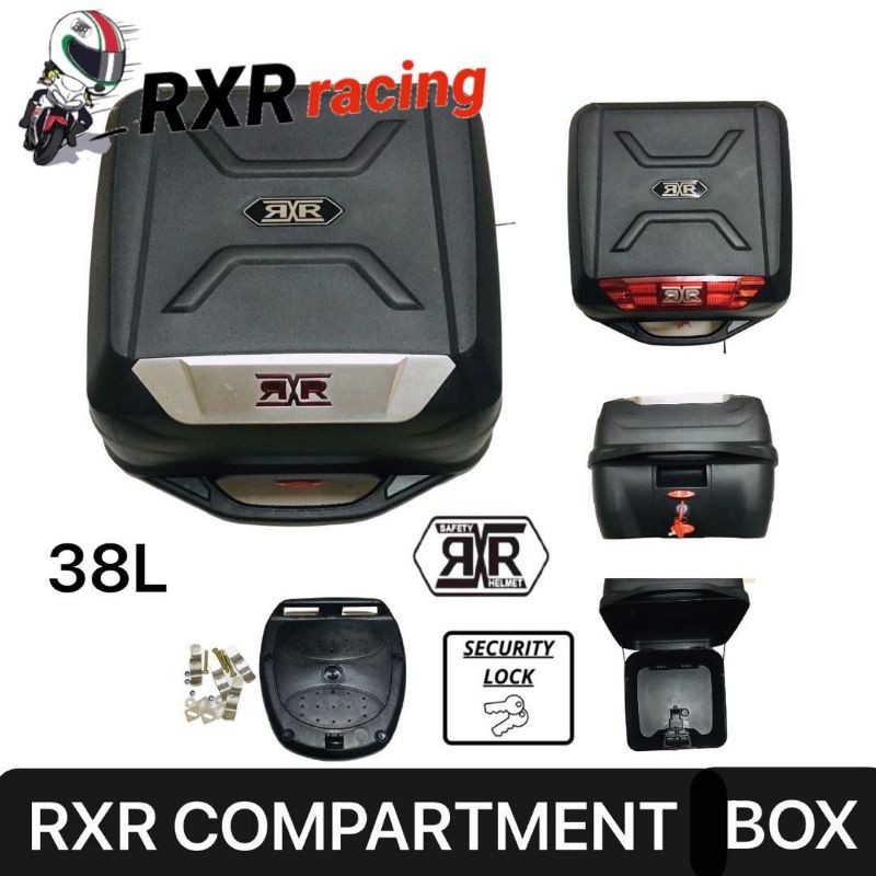 RXR COMPARTMENT BOX 38L #668 Red SILVER | Shopee Philippines