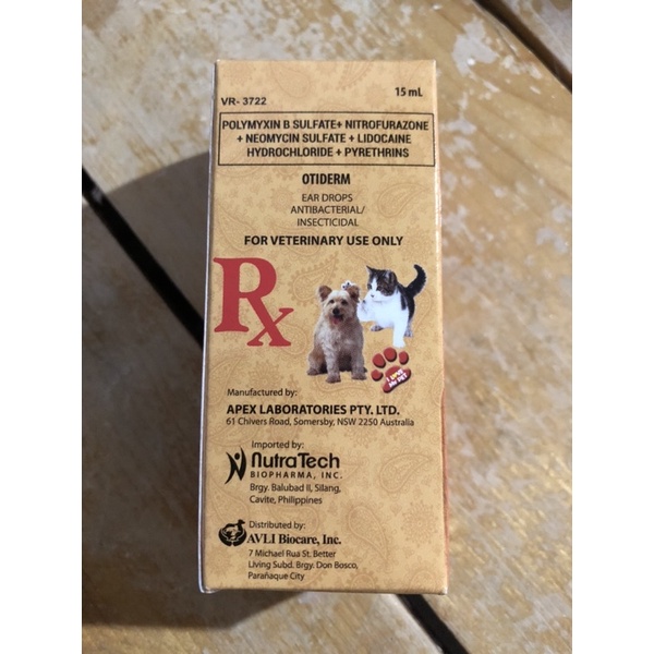 OTIDERM EAR DROPS FOR CATS AND DOGS 15ml Shopee Philippines