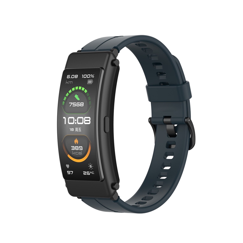 FTRONGRT Cinturino In Silicone Per Huawei TalkBand B6 – Larghezza 16mm – Ricambio Con Chiusura A T – Nero