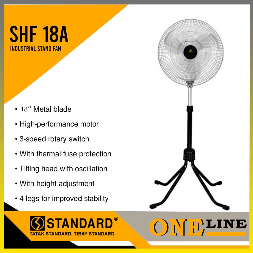 Oneline STANDARD 18" Metal Blade Industrial Fan (SHF 18A) Shopee