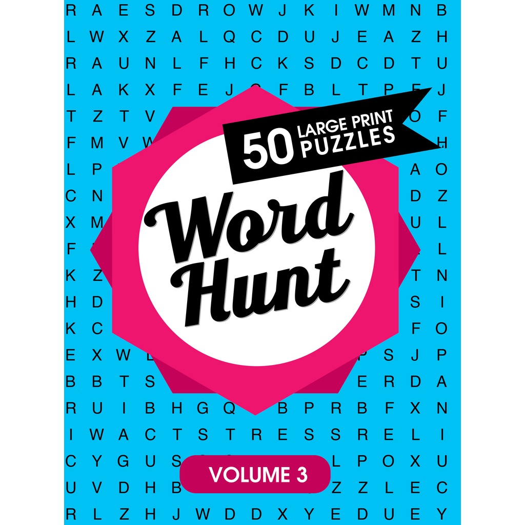 Word Hunt Large Print (VOL 3/LIGHT BLUE) - OVER 50+ LARGE PRINT PUZZLES ...