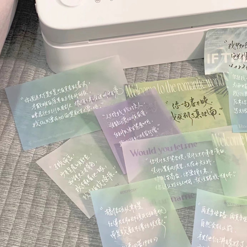 Transparent Sulfuric Acid Paper Sticky Note Paper Sticker Tearable Note ...