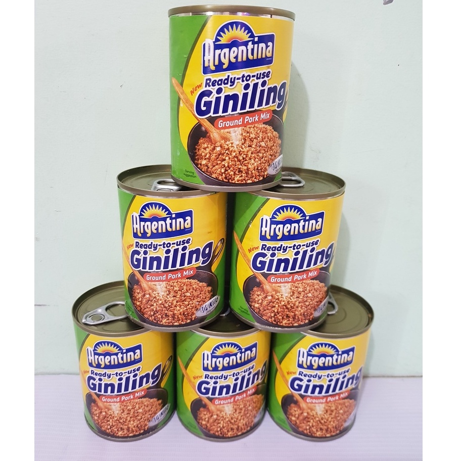 New Argentina Giniling Ground Pork Mix Ready to Use (pack of 6 cans