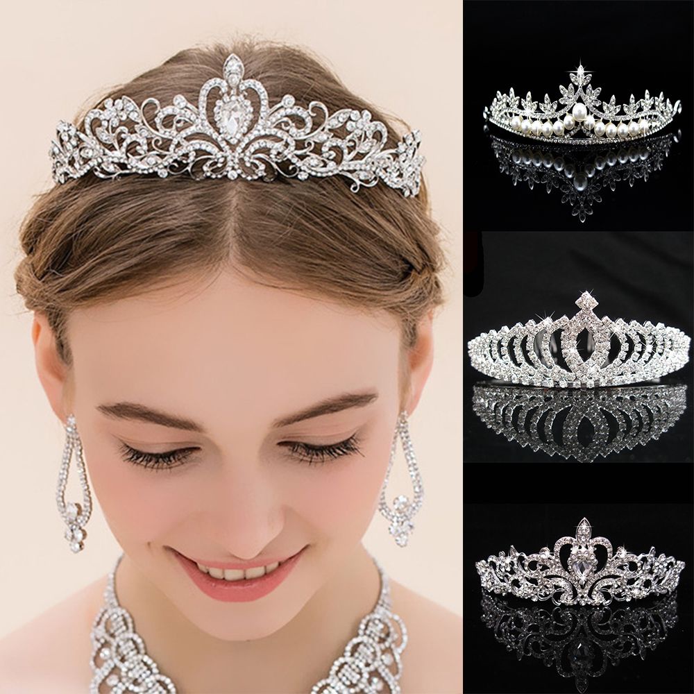 VERSAL Hair Jewelry Rhinestones Crystal Wedding Party Headdress ...