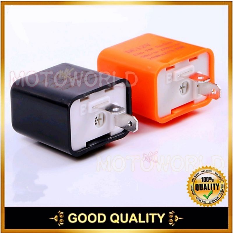 thumbnail image 2 of 2 Pin LED Flasher Relay 5-Pack - 12V Adjustable Turn Signal Relay For Motorcycle LED Lights 2 of 3