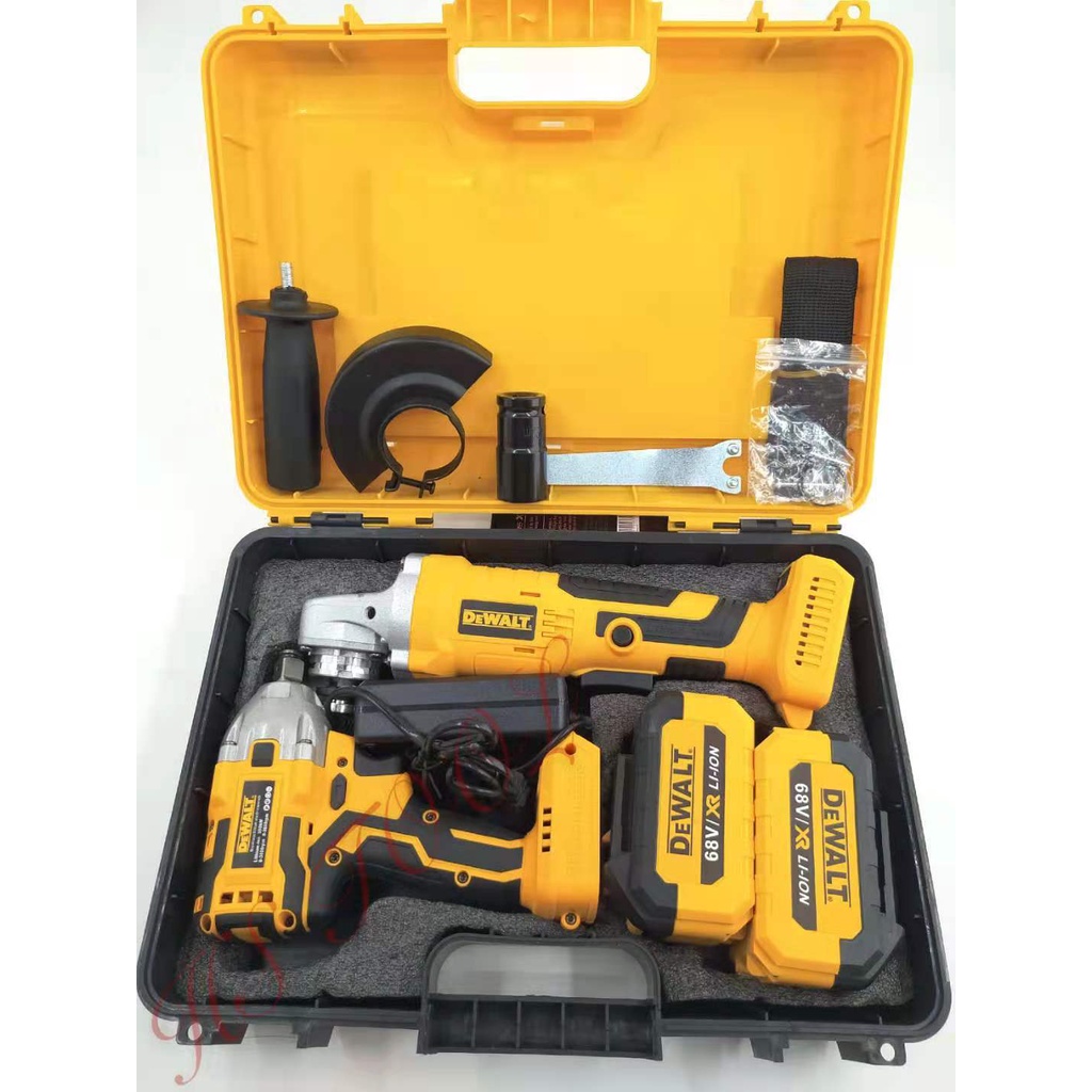 No.4 DEWALT cordless impact wrench and grinder 68V brushless 2pcs lithium ion batteries