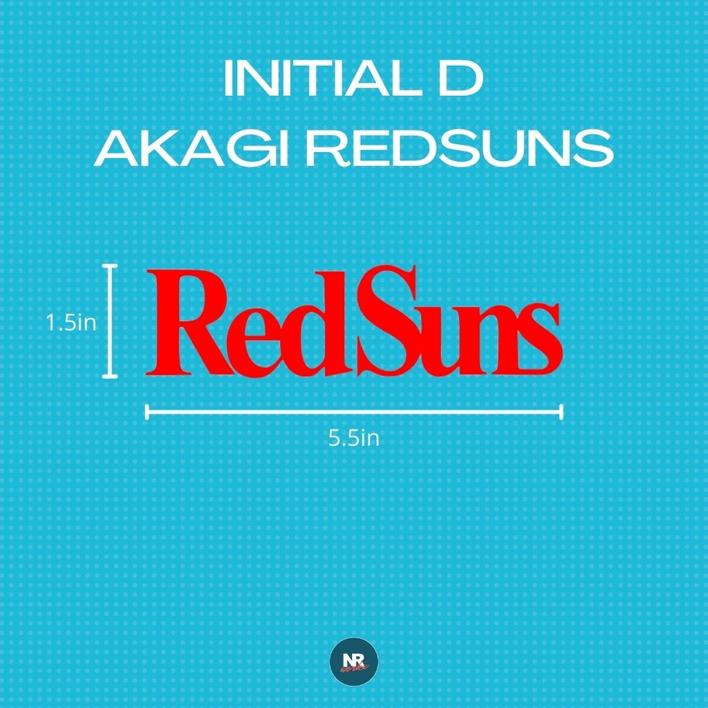 thumbnail image 2 of RedSuns Team Japan Akagi Kanji Anime JDM Racing Sticker Decal – 2 Pack, 19x5 Inches 2 of 6