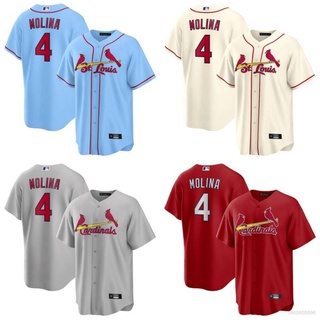 Yadier Molina St. Louis Cardinals Autographed Blue #4 Custom Jersey –