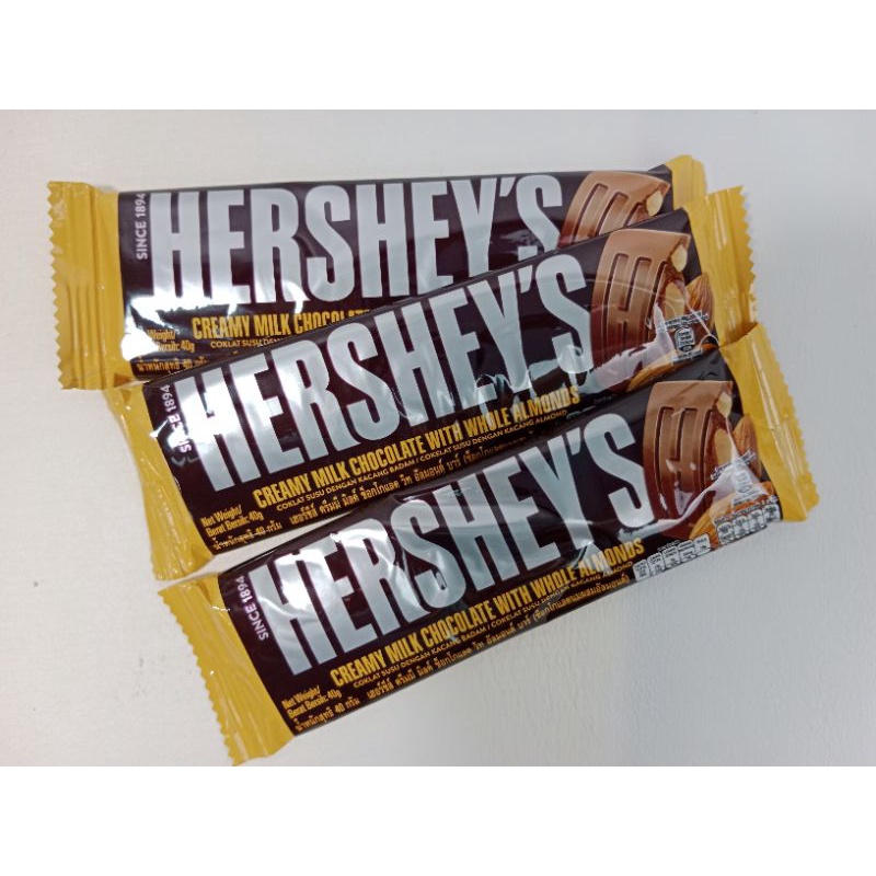 Hershey's Creamy Milk Chocolate with Whole Almonds 40g | Shopee Philippines