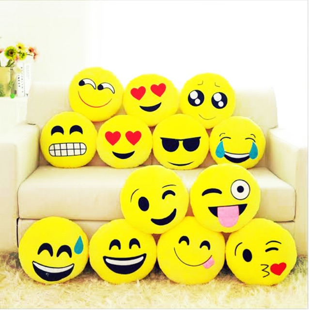 26 28cm Emoji Round Pillow With Different Designs Shopee Philippines