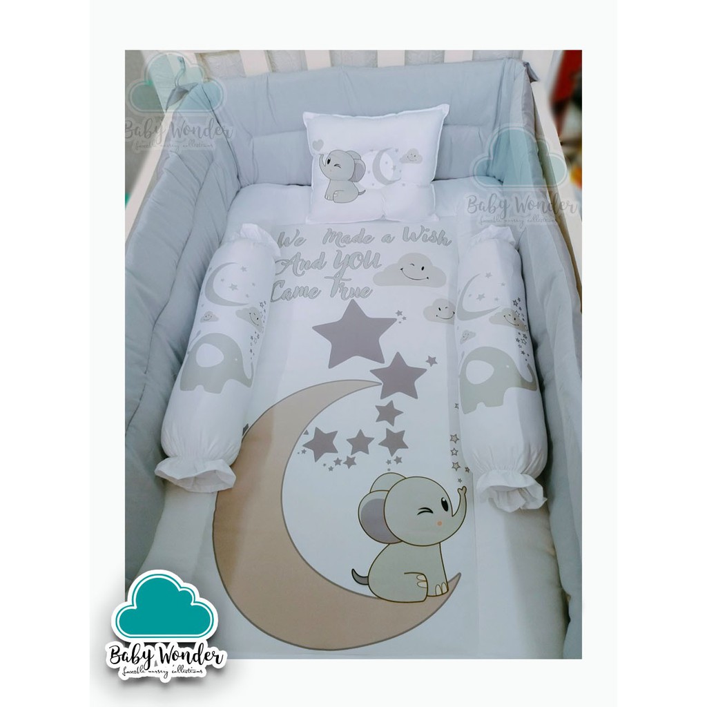 Baby Bed Comforter with pillow set and bumper guard 24x40 BW001 Shopee Philippines