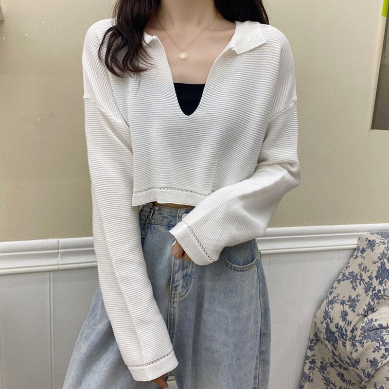 Navel Base Knit Top