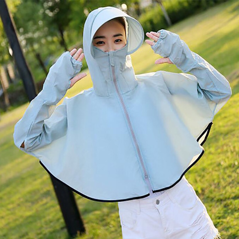 New fashion cape sun protection cap hoodie | Shopee Philippines