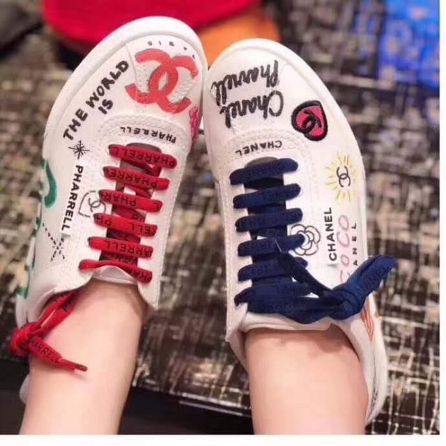 Chanel 2019 Printed Graffiti Pharell Sneakers · INTO