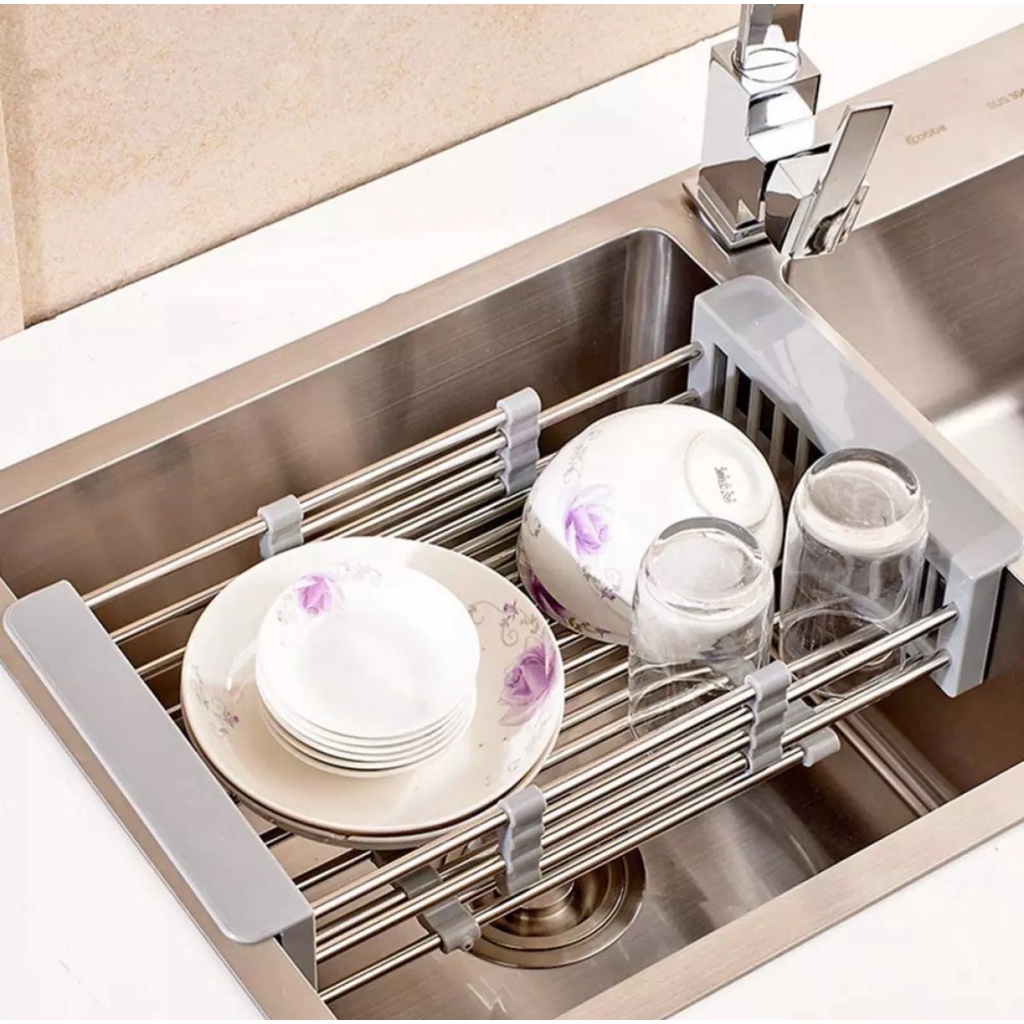 Retractable Sink Water Filter Rack Drain Basket Stainless Steel Kitchen ...
