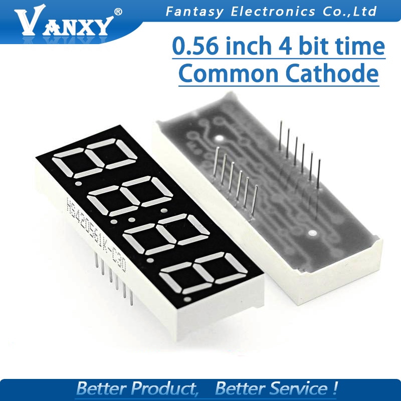 5pcs Digital tube segment common Cathode AS Red 4 Bit time digital Tube ...