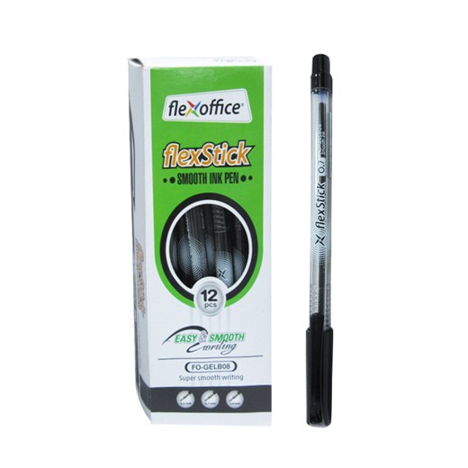 Flexoffice FlexStick Ballpen FO-GELB08 BLK12B 12s 0.7mm | Shopee ...