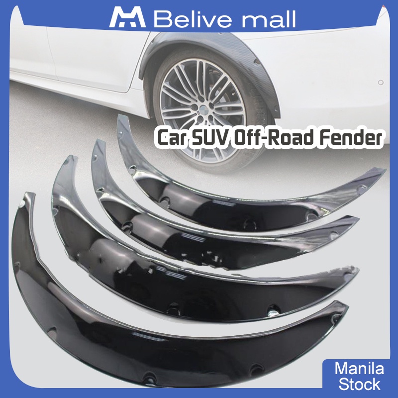 4Pcs/set Car Wheel Fender Flare Offroad Flexible Fender Flare SUV Mud