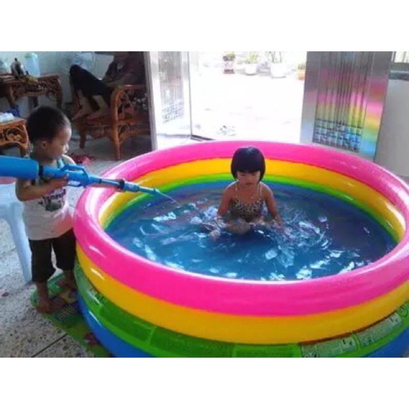 INTEX Kiddie Pools and Inflatable Kid’s Pools rainbow 3color swimming