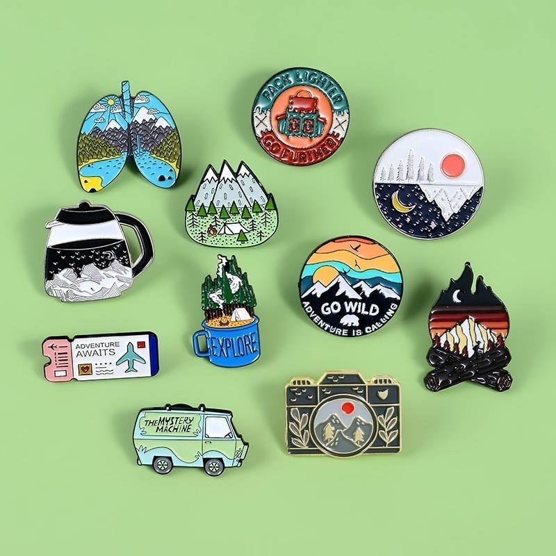 Go Travel Adventure Pin Mountain Forest Lakes Earth Explore Nature Bus ...